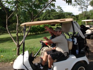 Golf cart at Papagayo Golf course
